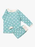 Little Green Radicals Kids' Fluffy Cloud Organic Pyjamas, Blue