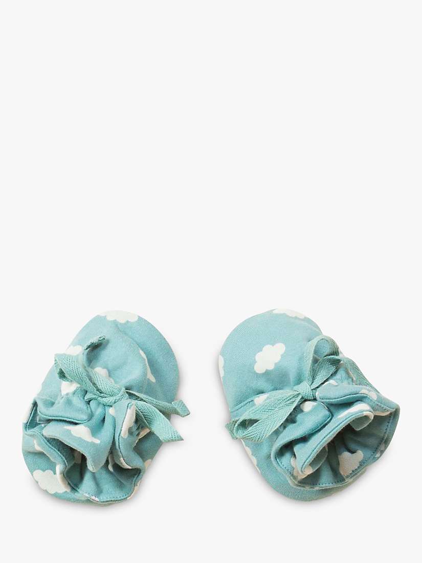 Buy Little Green Radicals Baby Fluffy Cloud Baby Booties, Blue Online at johnlewis.com