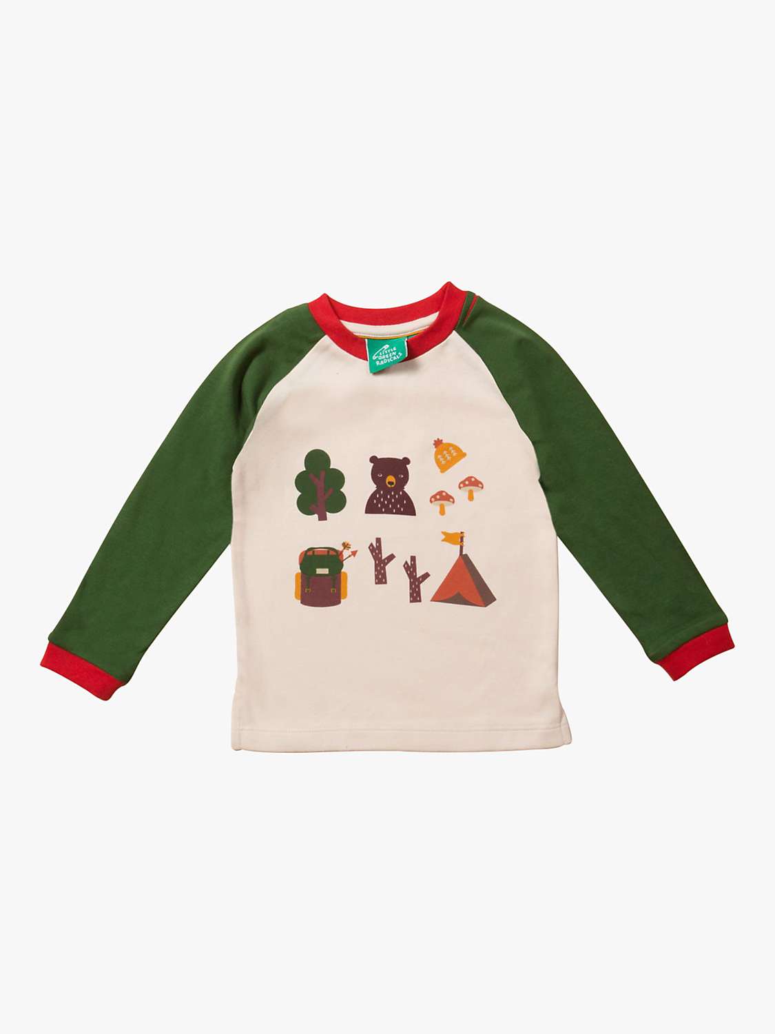 Buy Little Green Radicals Kids' Adventure Long Sleeve Raglan T-Shirt, Cream/Multi Online at johnlewis.com