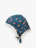 Little Green Radicals Baby Little Toadstools Sherpa Lined Hat, Blue