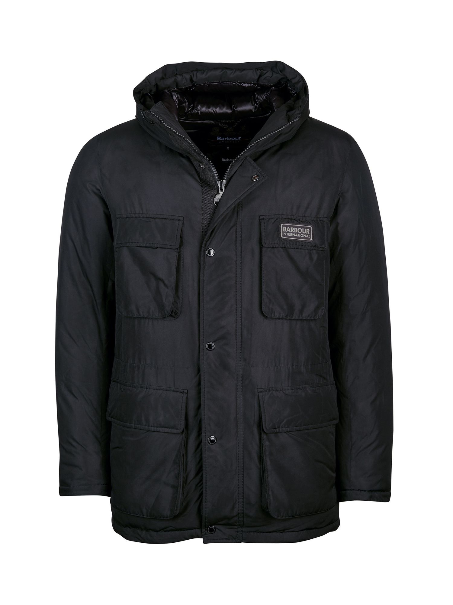 Barbour International Arden Quilted Jacket, Black at John Lewis & Partners