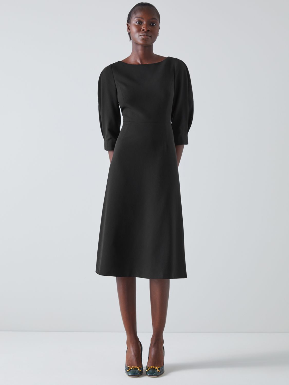 L.K.Bennett Lemoni Midi Dress, Black at John Lewis & Partners