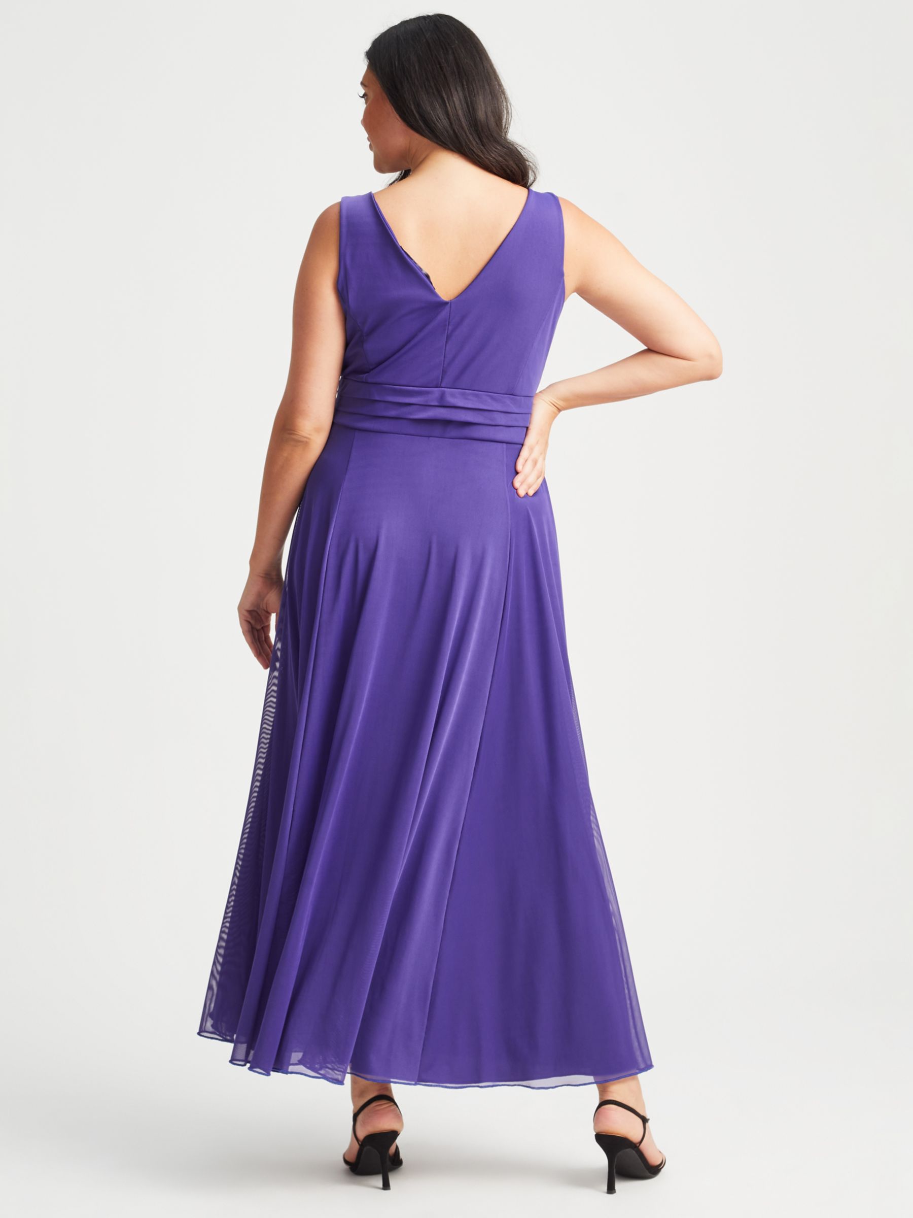 Scarlett & Jo Nancy Marilyn Maxi Dress, Purple at John Lewis & Partners