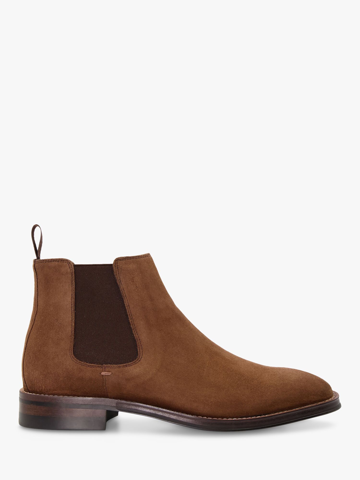 Dune Masons Suede Chelsea Boots, Brown at John Lewis & Partners