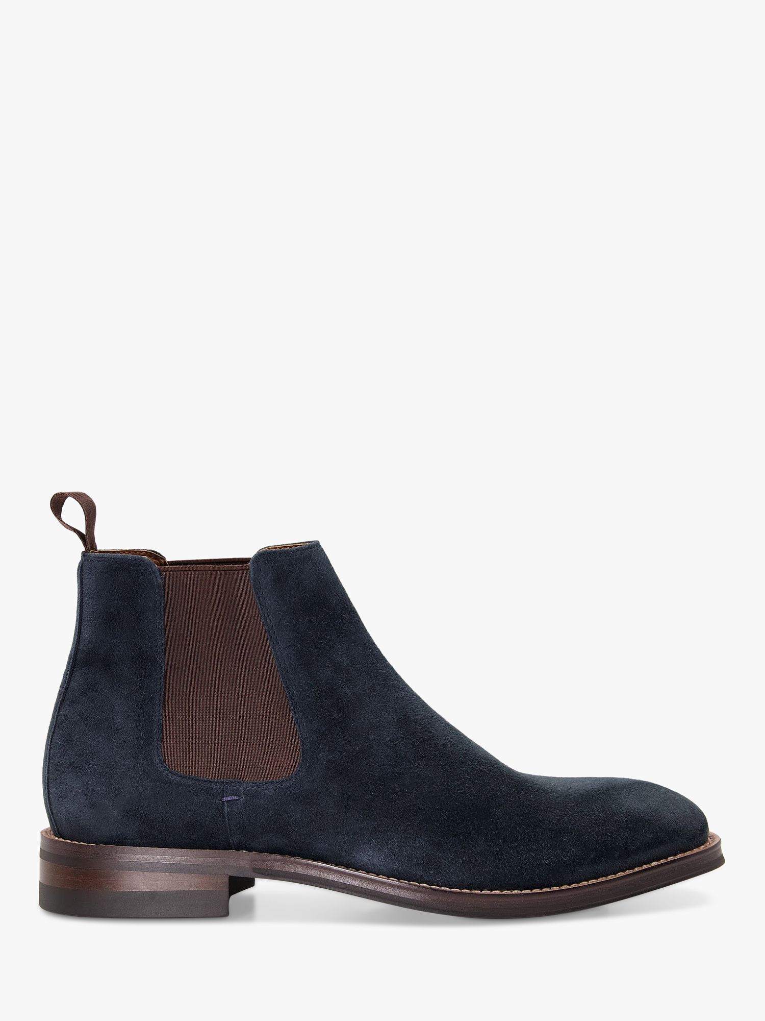 Dune Masons Suede Chelsea Boots, Navy at John Lewis & Partners
