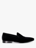 Dune Venetian Velvet Loafers, Black