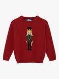 Trotters Kids' Nutcracker Wool-Blend Jumper, Red