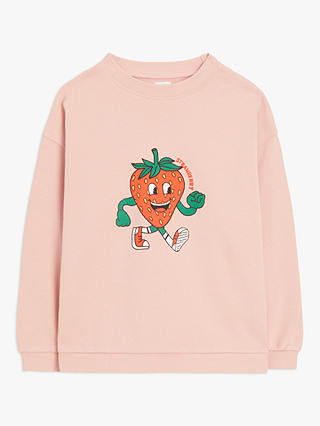 John Lewis ANYDAY Strawberry Graphic Sweatshirt, Pink