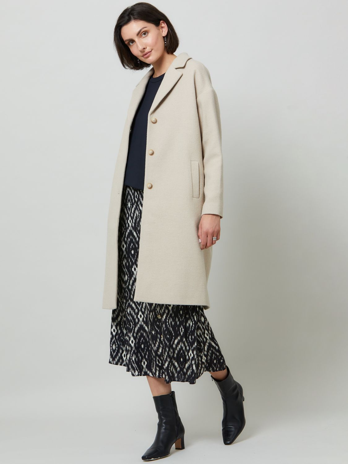Buy Helen McAlinden Patsy Wool Blend Coat, Warm Quartz Online at johnlewis.com