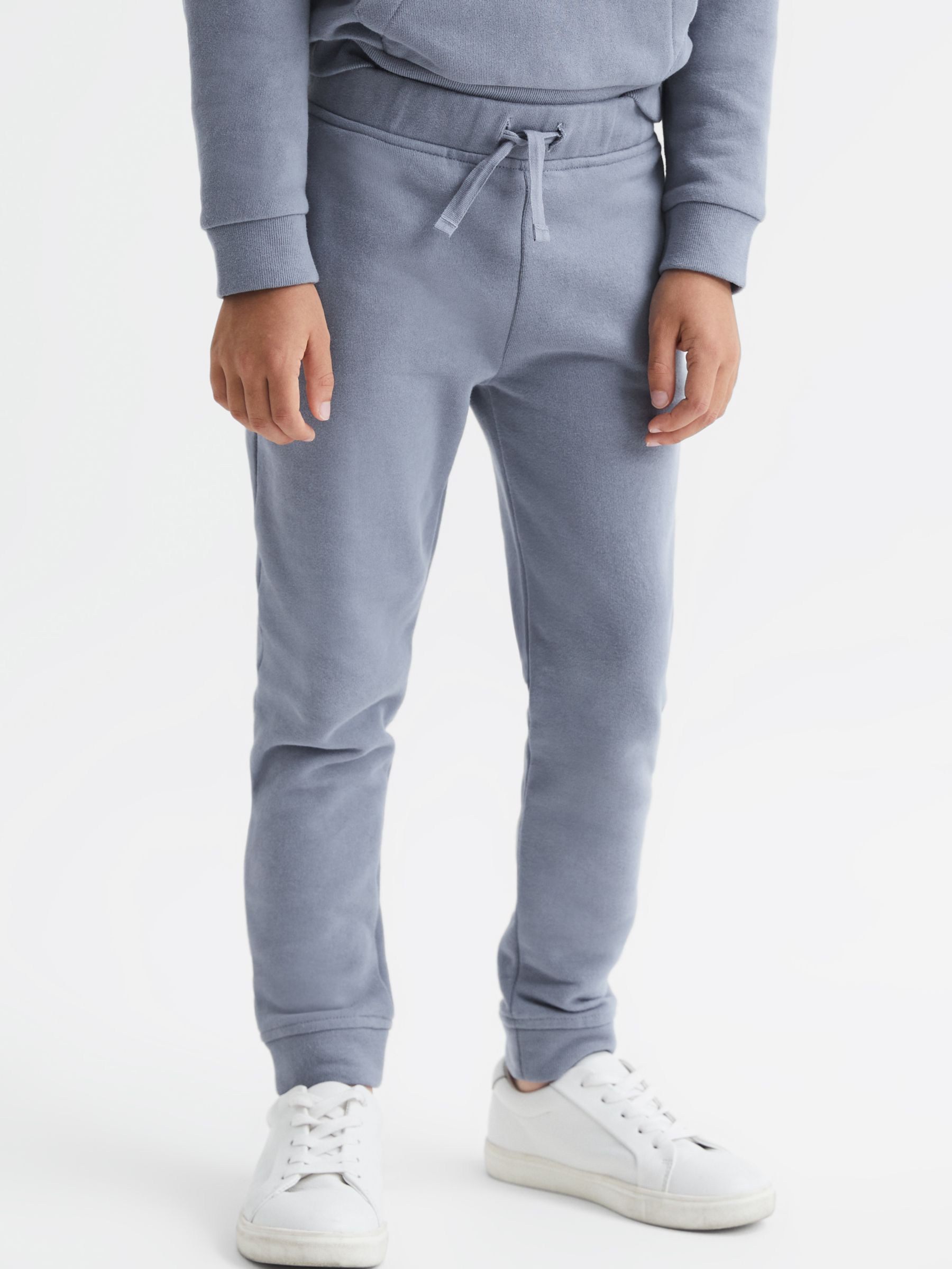 Reiss Kids' Ali Garment Dyed Joggers, Ashley Blue, Ashley Blue at John ...