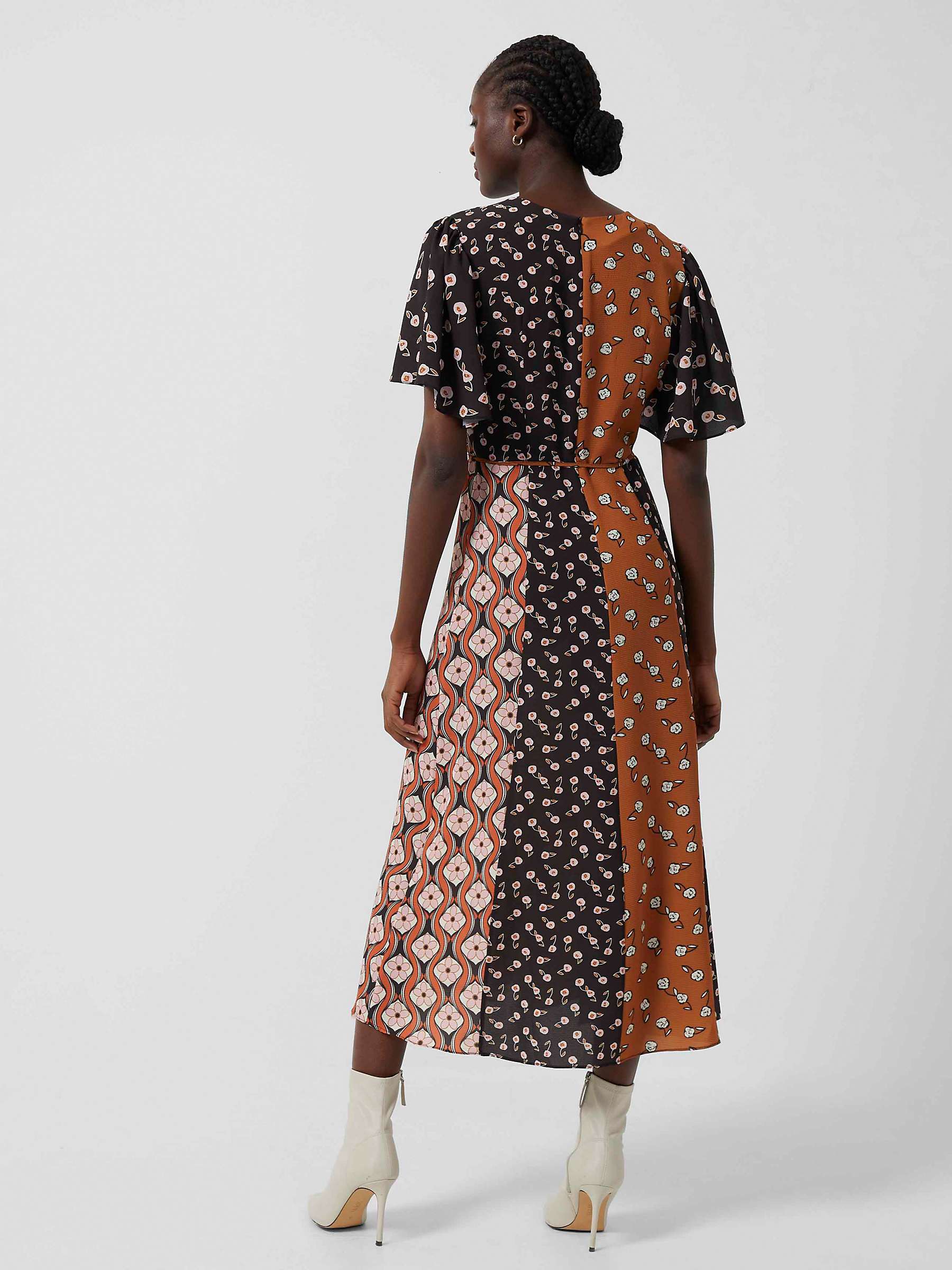 Buy French Connection Francine Mixed Floral Print Midi Dress, Candy Pink/Multi Online at johnlewis.com