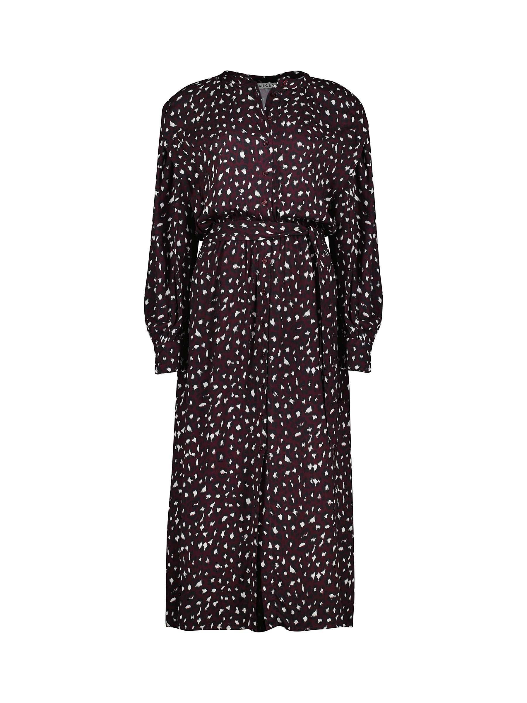 Buy Baukjen Harper Crepe Midi Shirt Dress, Dark Cherry Online at johnlewis.com