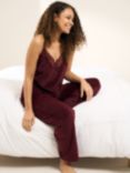 Truly Velour and French Lace Pyjama Set, Midnight
