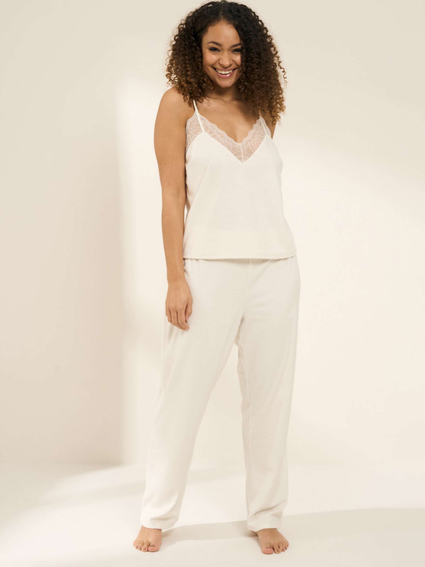 Buy Truly Velour and French Lace Pyjama Set Online at johnlewis.com