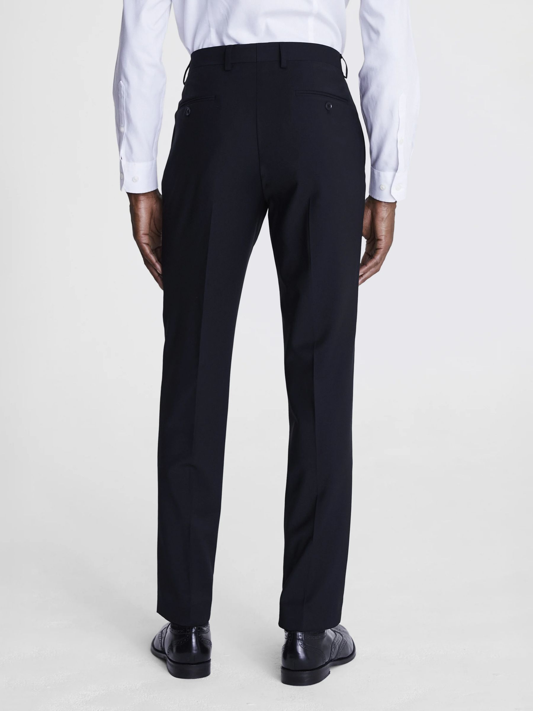 Buy Moss Performance Tailored Fit Suit Trousers, Black Online at johnlewis.com