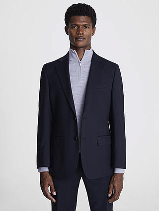 Moss Tailored Fit Wool Blend Suit Jacket, Black at John Lewis & Partners
