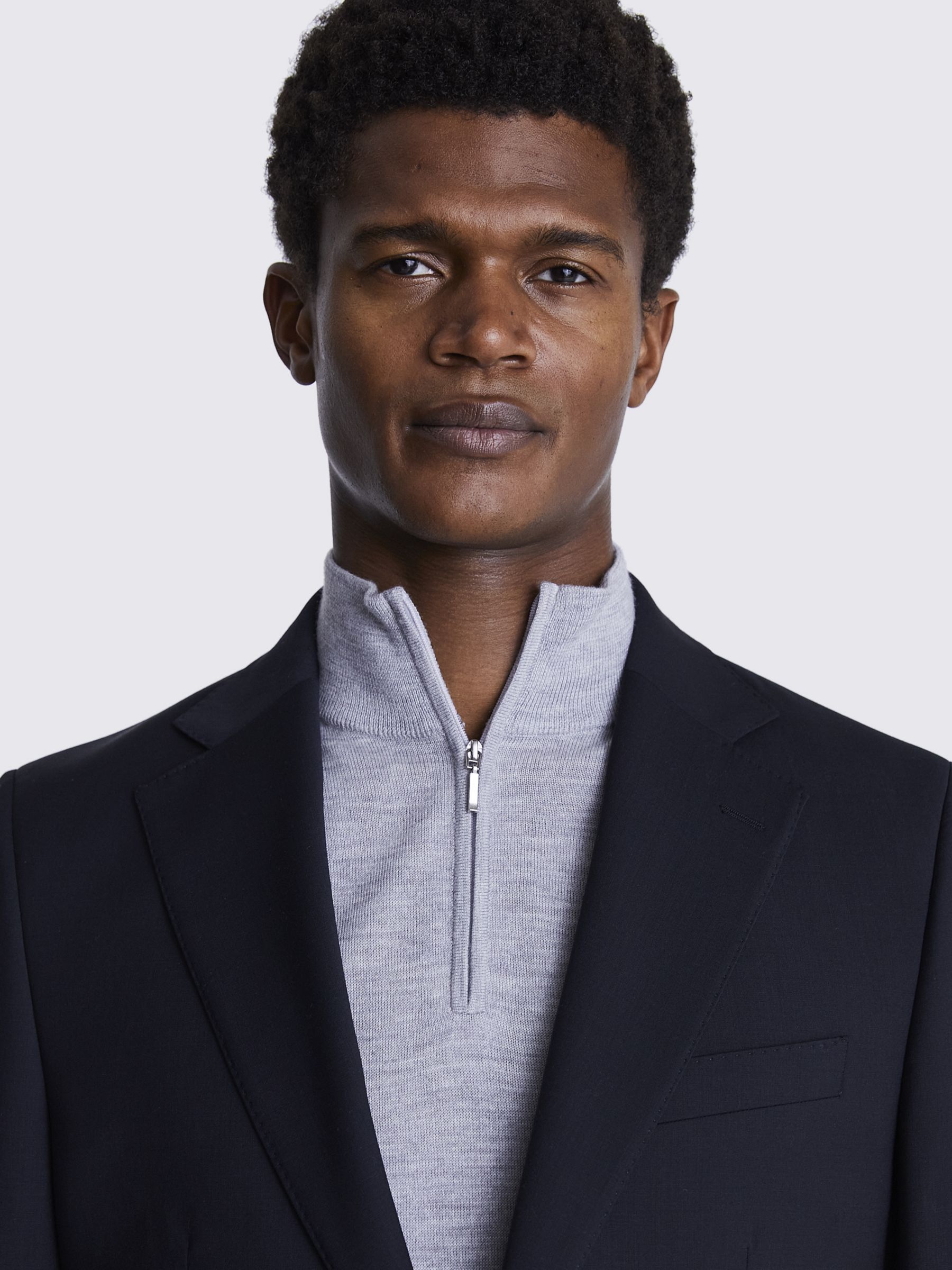 Buy Moss Tailored Fit Wool Blend Suit Jacket, Black Online at johnlewis.com