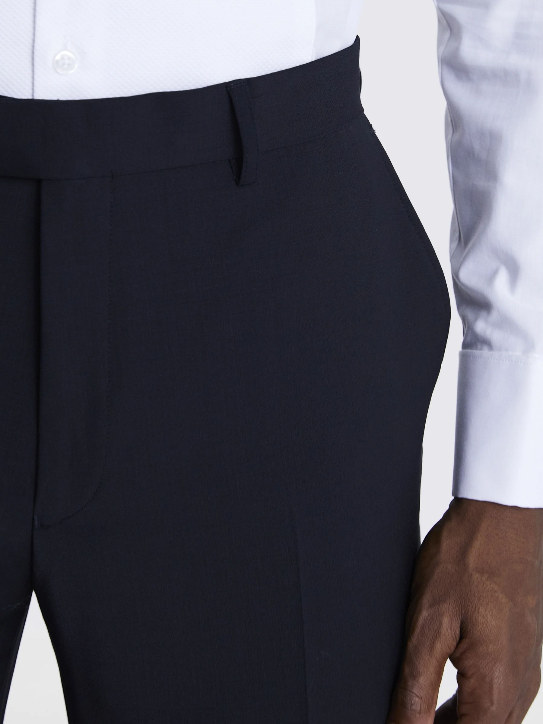 Buy Moss Regular Fit Dress Trousers, Black Online at johnlewis.com