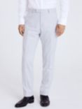 Moss Tailored Fit Flannel Suit Trousers, Light Grey