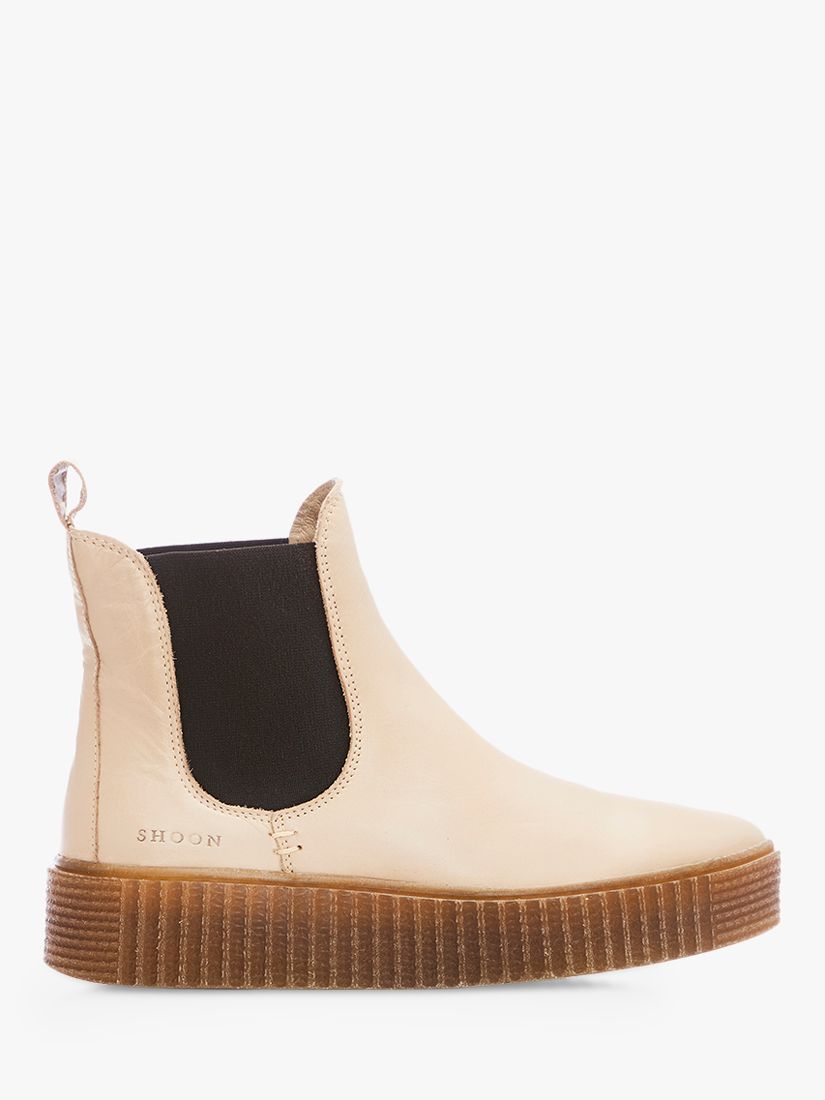 Moda in Pelle Shlllom Leather Ankle Boots, Cream at John Lewis & Partners