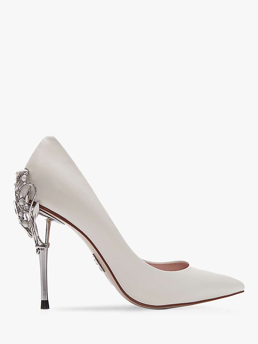Buy Moda in Pelle Ilari Leather Stiletto Heel Court Shoes, Ivory Online at johnlewis.com
