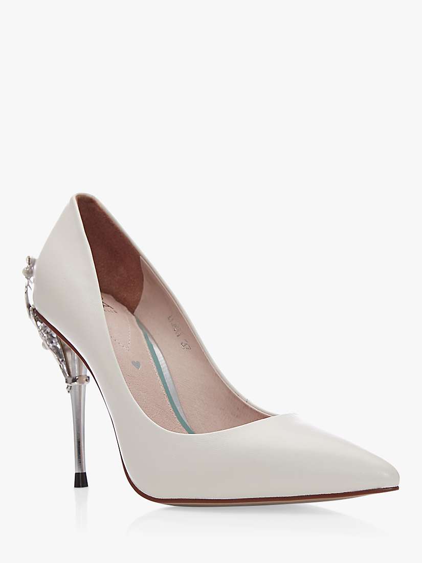 Buy Moda in Pelle Ilari Leather Stiletto Heel Court Shoes, Ivory Online at johnlewis.com