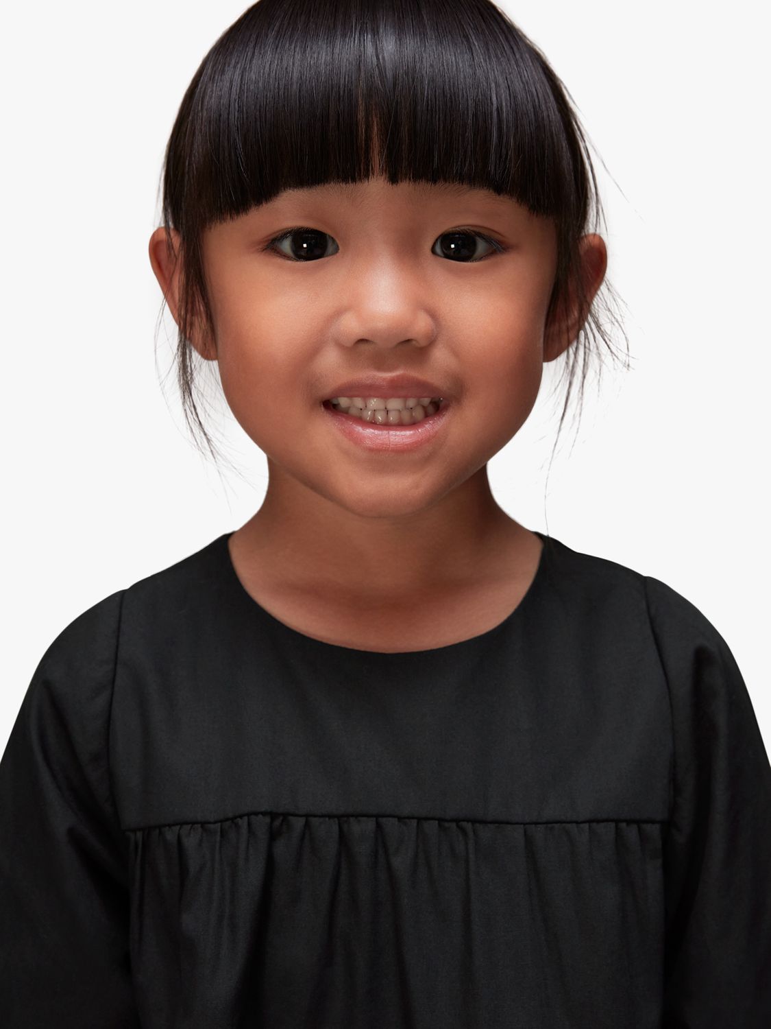 Whistles Kids' Sawyer Tiered Dress, Black, 6-7 years