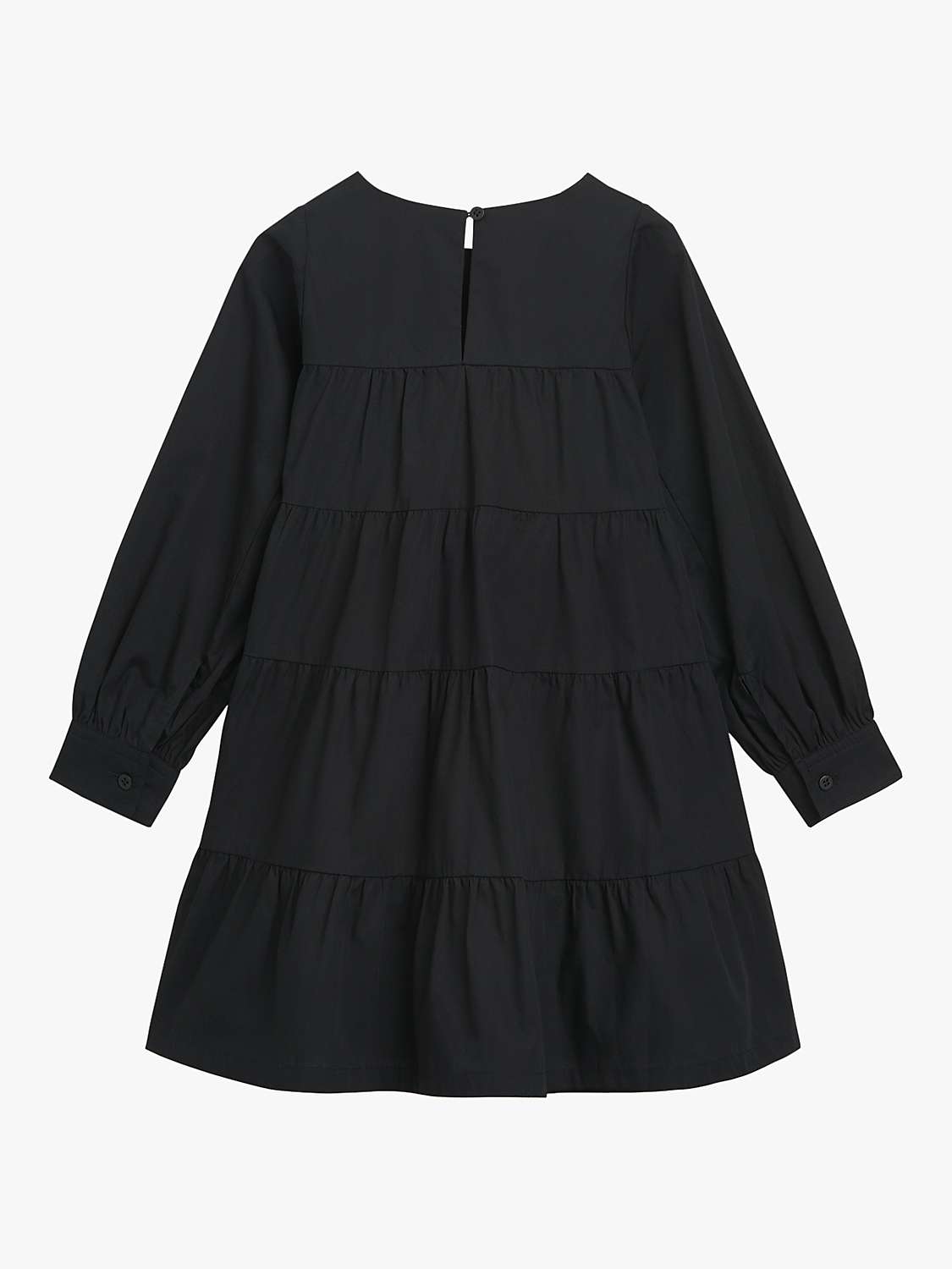 Buy Whistles Kids' Sawyer Tiered Dress, Black Online at johnlewis.com