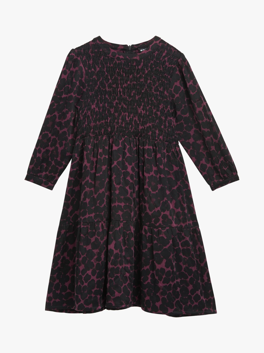 Buy Whistles Kids' Smudge Animal Print Dress, Primrose/Multi Online at johnlewis.com