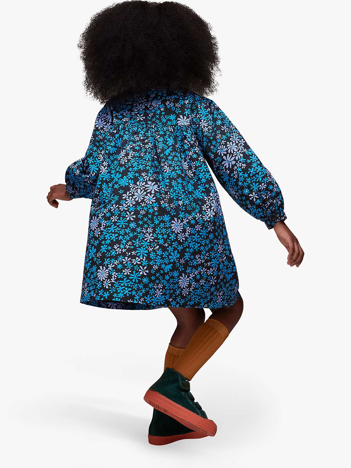 Buy Whistles Kids' Sofia Boho Floral Print Dress, Blue/Multi Online at johnlewis.com