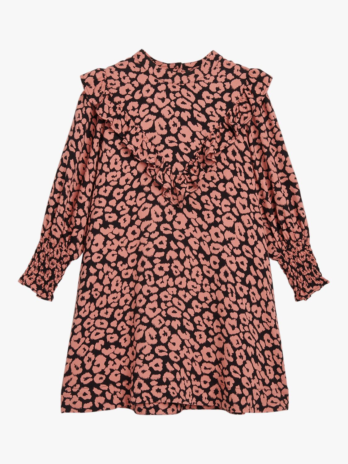 Buy Whistles Kids' Avery Fuzzy Leopard Dress, Pink/Multi Online at johnlewis.com