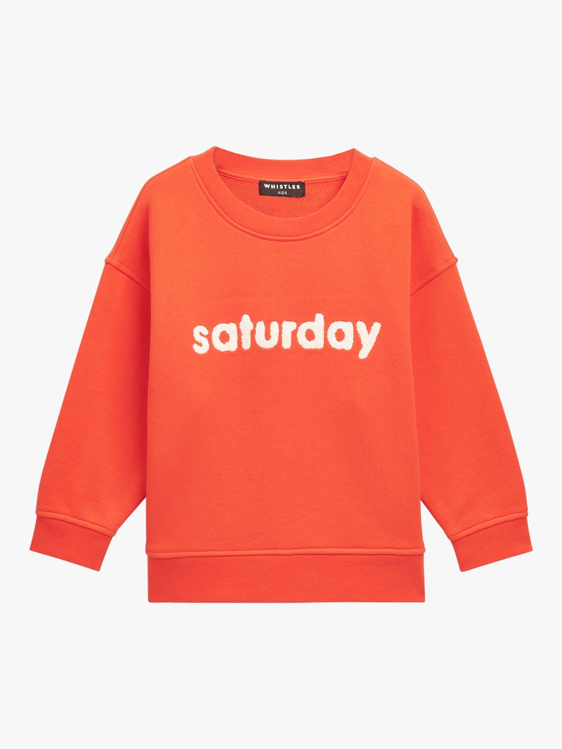 Whistles Kids' Saturday Sweatshirt, Red at John Lewis & Partners