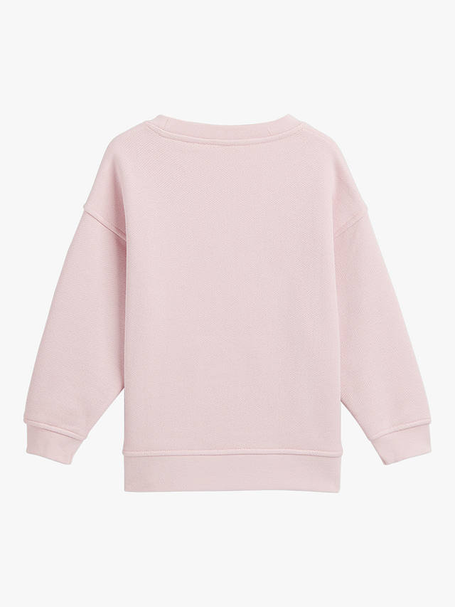 Whistles Kids' Monster Embroidered Sweatshirt, Pink