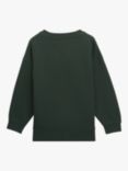 Whistles Kids' Monster Embroidered Sweatshirt, Dark Green