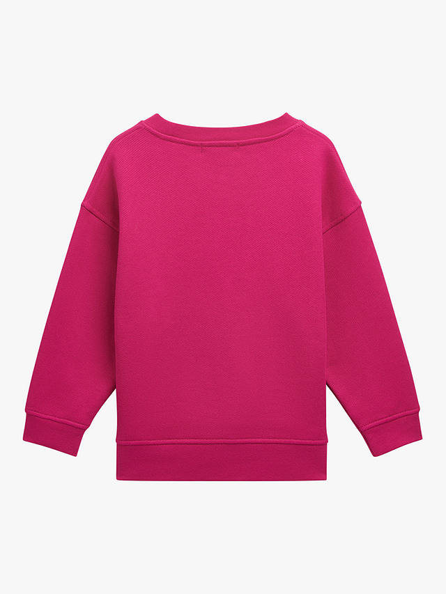 Whistles Kids' Monster Embroidered Sweatshirt, Pink