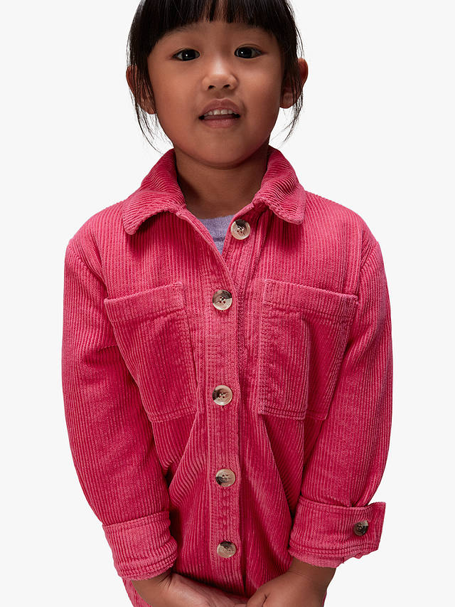 Whistles Kids' Flo Corduroy Overshirt, Pink