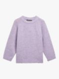 Whistles Kids' Textured Crew Neck Jumper, Lilac