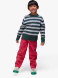 Whistles Kids' Stripe Wool Jumper, Lilac/Multi