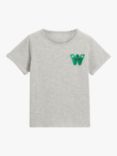 Whistles Kids' Organic Cotton Monster Embroidered T-Shirt