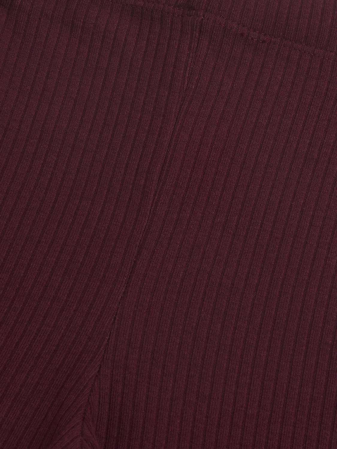 Buy Whistles Kids' Ribbed Flare Trousers, Aubergine Online at johnlewis.com