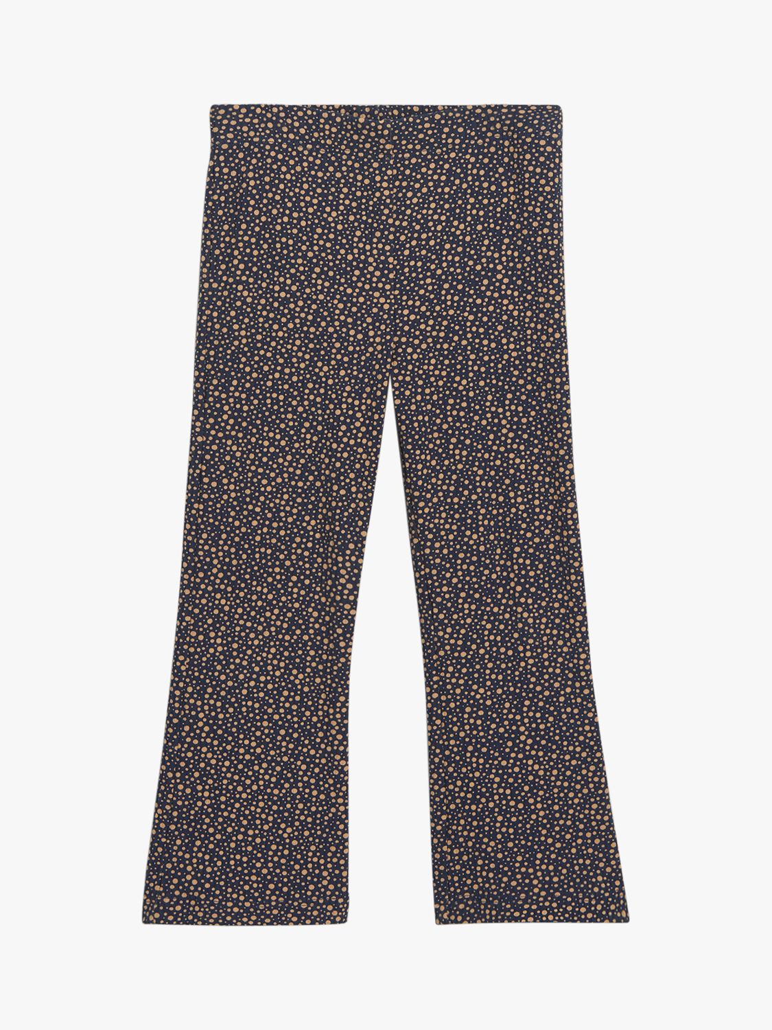 Buy Whistles Kids' Spot Ribbed Flared Trousers, Navy/Multi Online at johnlewis.com
