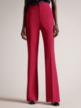 Ted Baker Halleit Flare Trousers, Deep Pink
