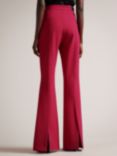 Ted Baker Halleit Flare Trousers, Deep Pink