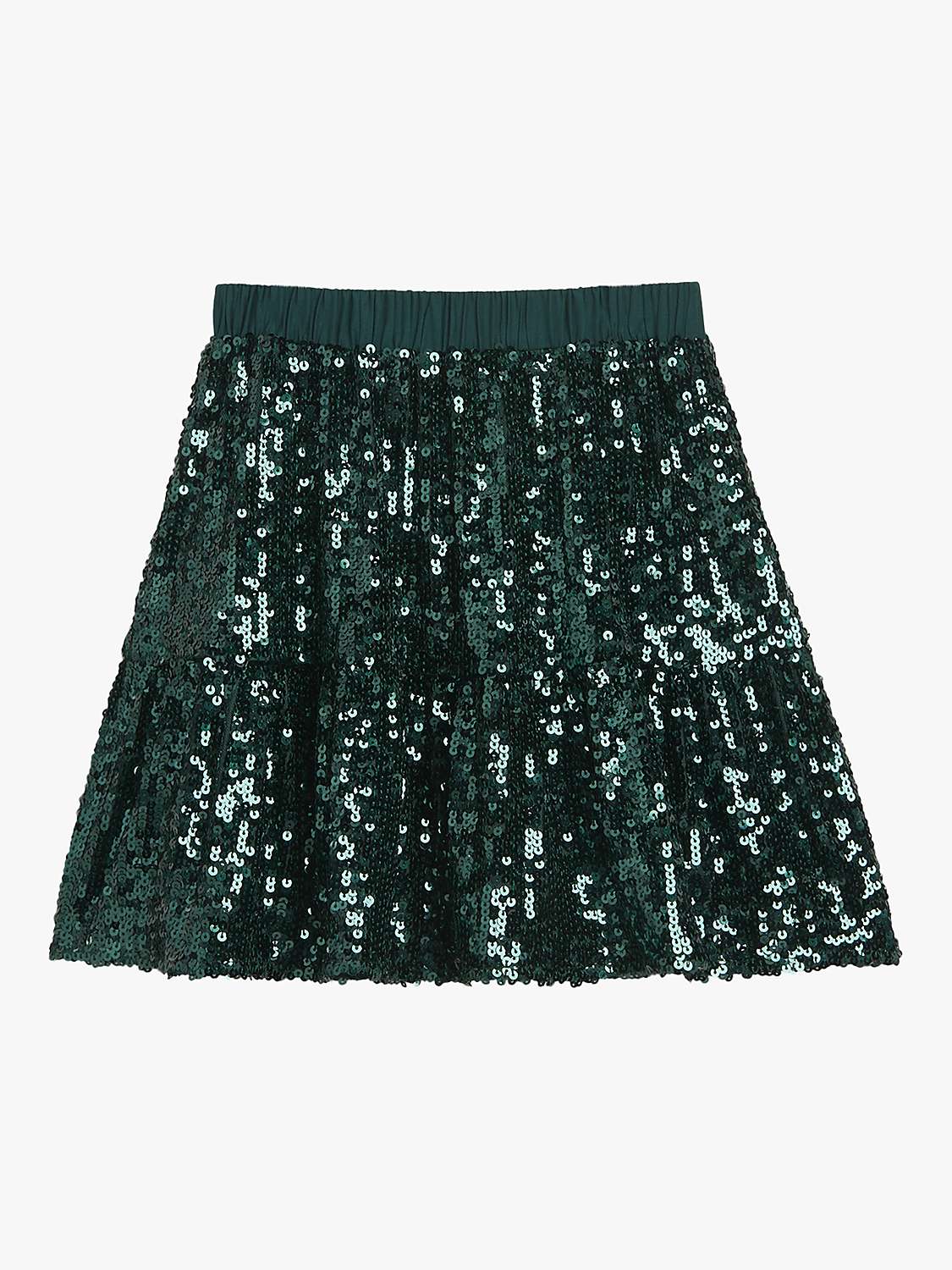 Buy Whistles Kids' Sequin Skirt, Dark Green Online at johnlewis.com