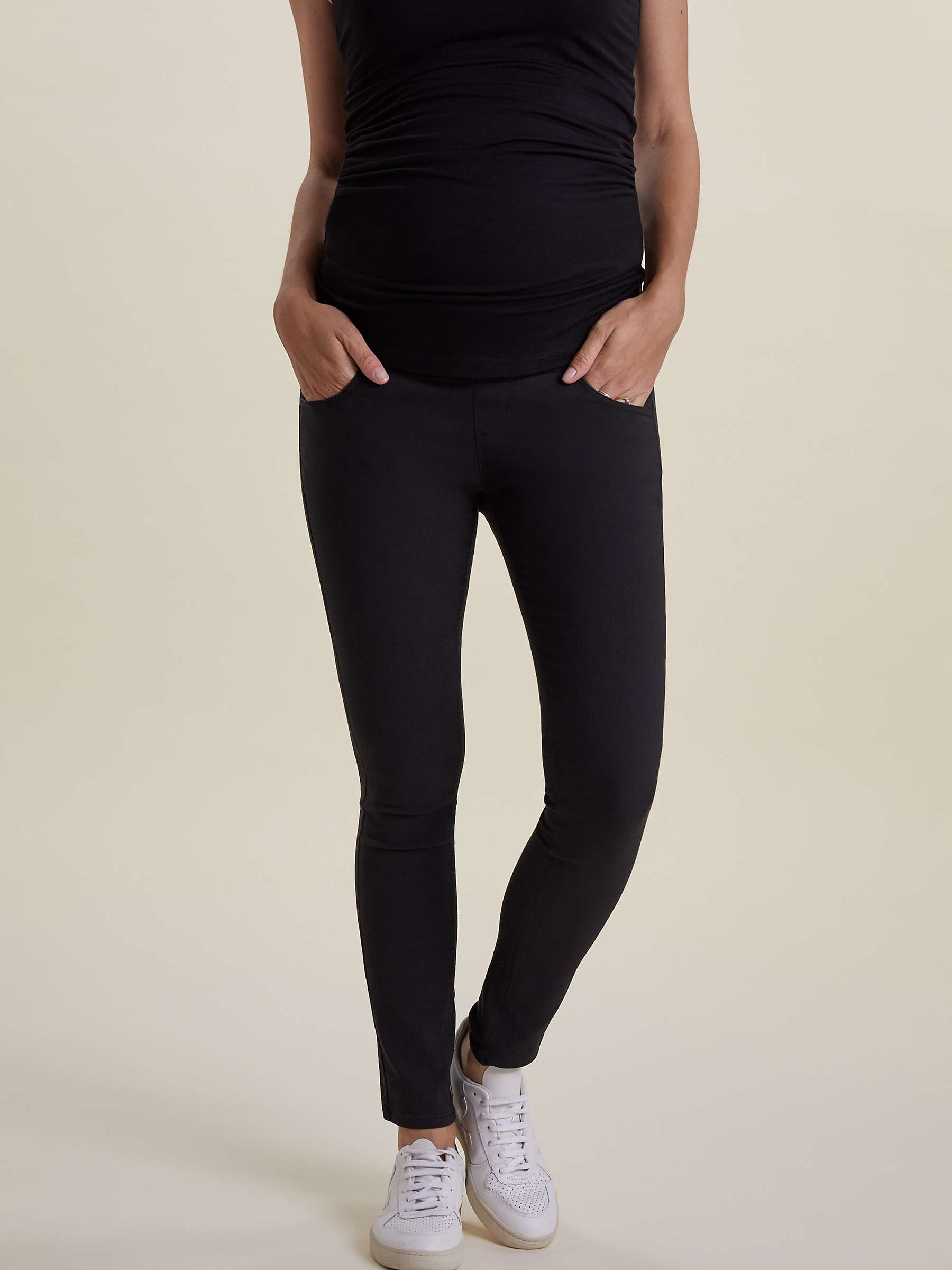 Buy Isabella Oliver Stretch Organic Cotton Maternity Skinny Jeans, Dark Denim Online at johnlewis.com