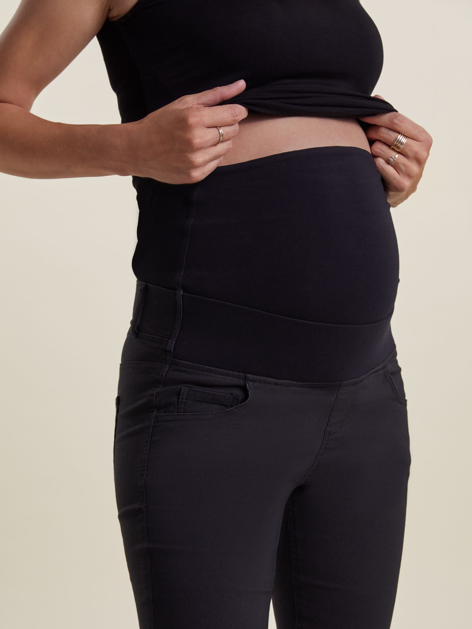 Buy Isabella Oliver Stretch Organic Cotton Maternity Skinny Jeans, Dark Denim Online at johnlewis.com