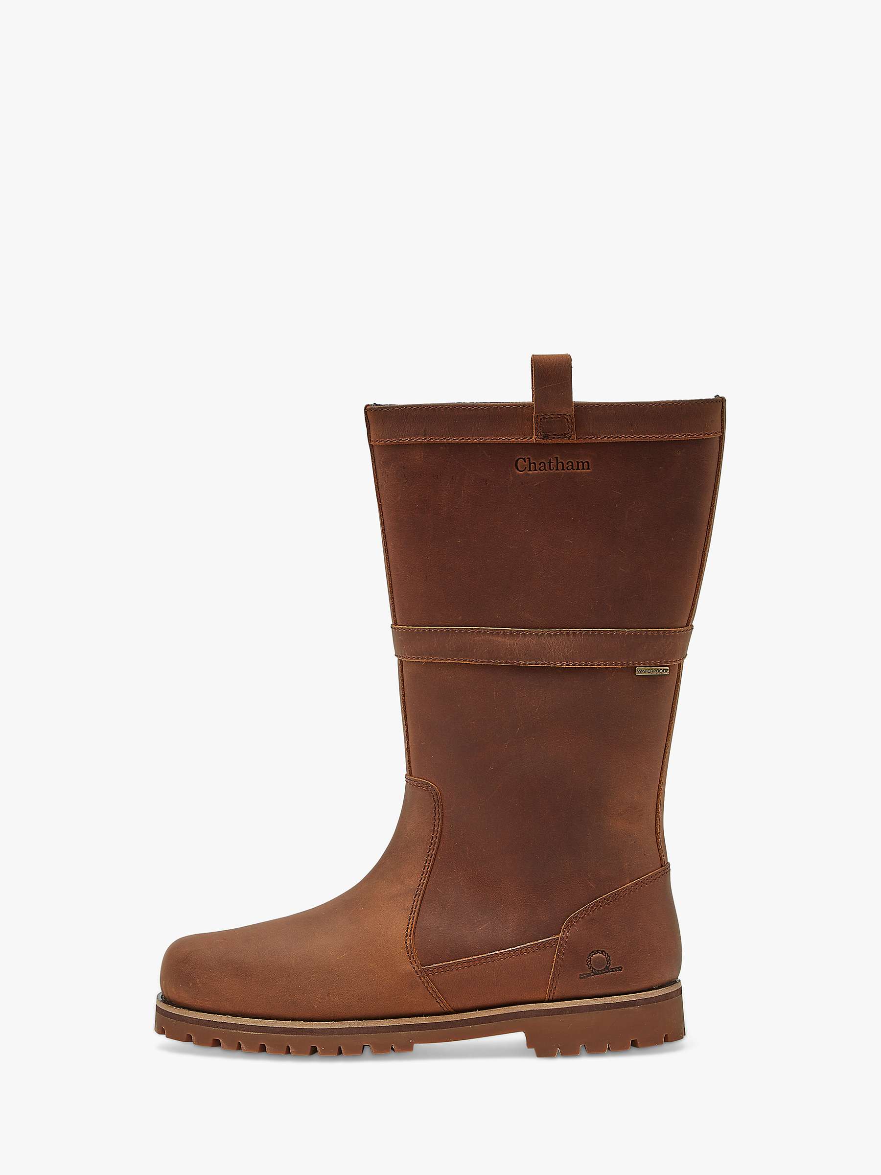 Buy Chatham Loyton Waterproof Leather Boots, Walnut Online at johnlewis.com