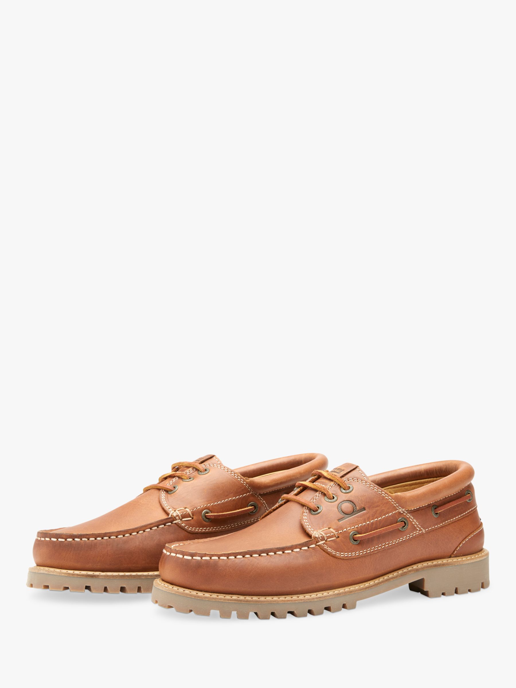 Chatham Sperrin Leather Boat Shoes, Tan, 6S