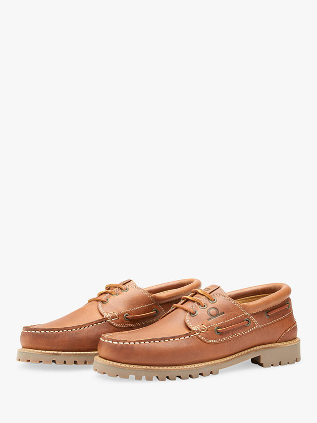 Chatham Sperrin Leather Boat Shoes, Tan