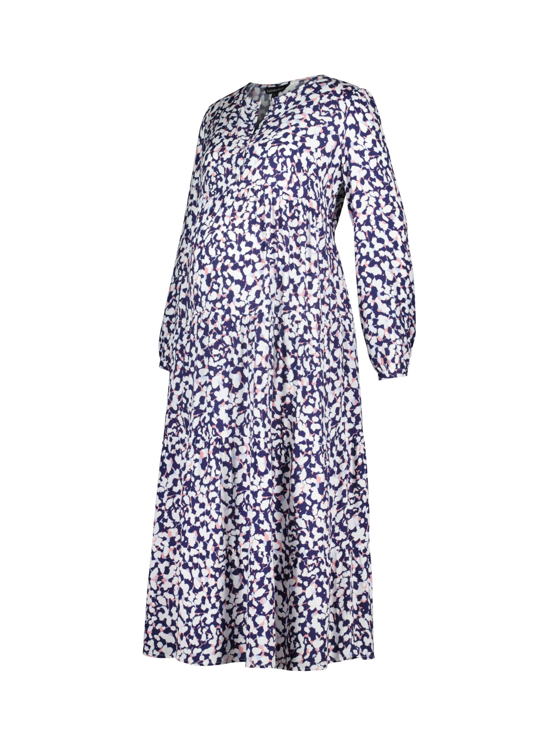 Baukjen Dorina Abstract Leopard Maternity Dress, Midnight Blue Petal, 8